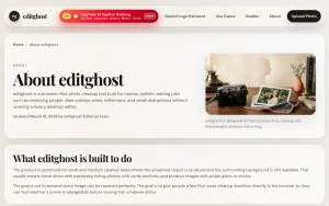 editghost about page — screenshot of the image generation AI tool, 2026-10-02