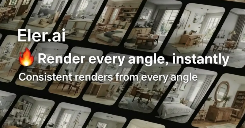 Eler homepage screenshot, image generation AI tool