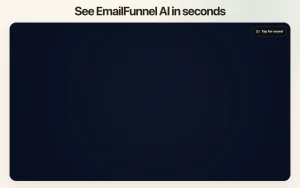 EmailFunnel AI homepage — screenshot of the productivity & writing AI tool, 2026-10-01