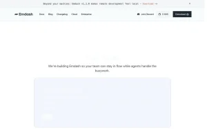Emdash about page — screenshot of the coding AI tool, 2026-10-02