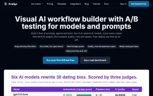 Evaligo homepage — screenshot of the productivity & writing AI tool, 2026-10-02