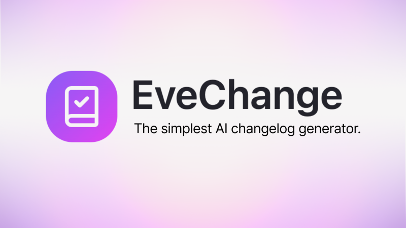 EveChange homepage screenshot, productivity & writing AI tool