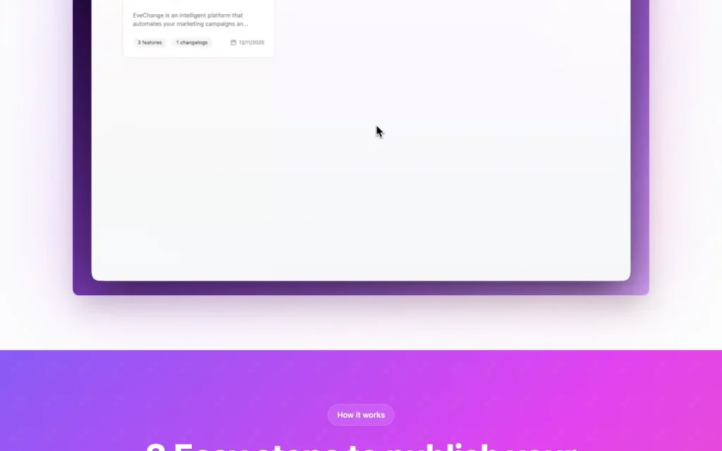 EveChange homepage — screenshot of the productivity & writing AI tool, Oct 2, 2026