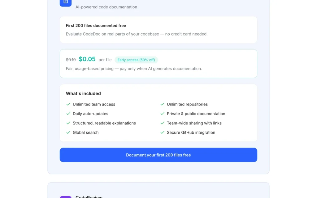 Everdone pricing page with plans and prices — screenshot of the coding AI tool, Oct 2, 2026