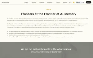 EverMind (EverOS) about page — screenshot of the coding AI tool, 2026-10-02