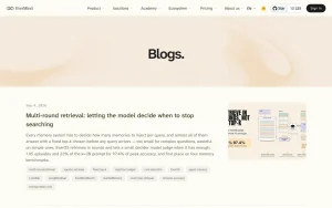 EverMind (EverOS) blog — screenshot of the coding AI tool, 2026-10-02