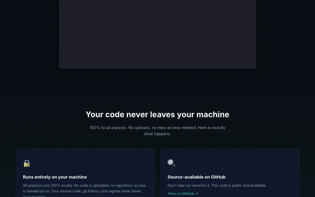Evolution Engine (evo) by CodeQual homepage — screenshot of the coding AI tool, Oct 2, 2026