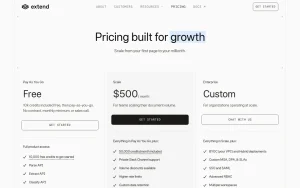 Extend pricing page with plans and prices — screenshot of the coding AI tool, 2026-10-02