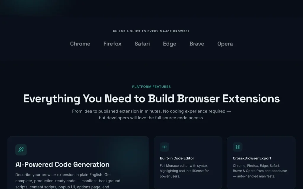 Extinde página principal — captura de pantalla de la herramienta de IA programación, Oct 1, 2026