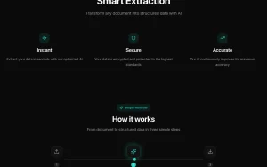 extraction.app homepage — screenshot of the productivity & writing AI tool, 2026-10-02