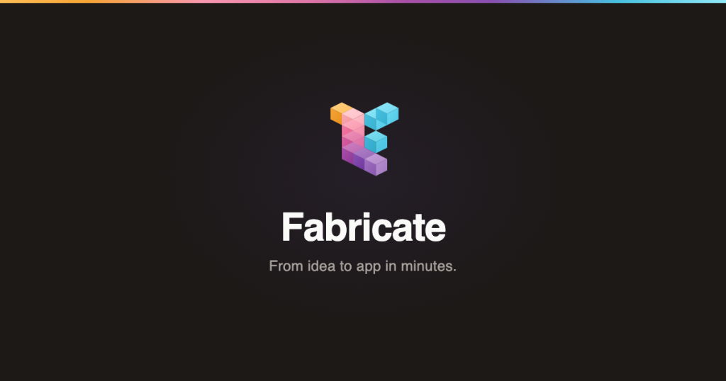 Fabricate homepage screenshot, coding AI tool