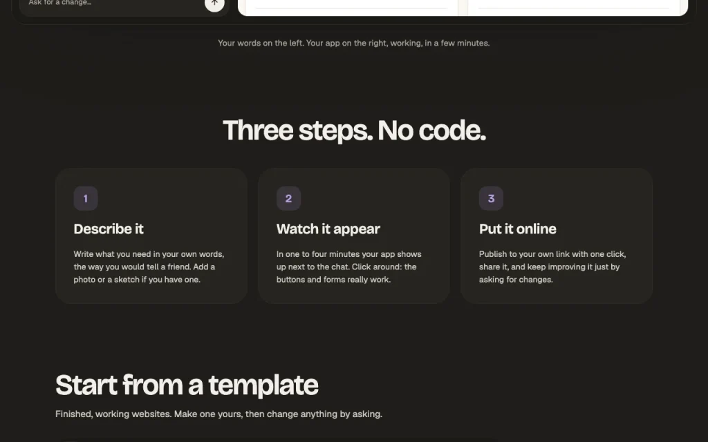 Fabricate homepage — screenshot of the coding AI tool, Oct 2, 2026