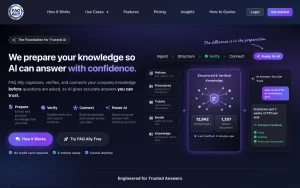 FAQ Ally features page — screenshot of the research & search AI tool, 2026-10-02