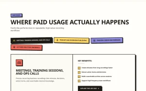 FastScribe homepage — screenshot of the audio & voice AI tool, 2026-10-02