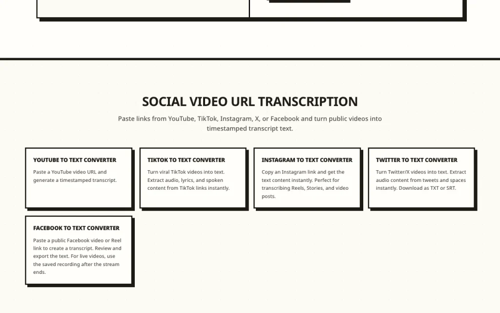 FastScribe homepage — screenshot of the audio & voice AI tool, Oct 2, 2026