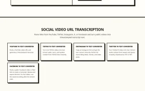 FastScribe homepage — screenshot of the audio & voice AI tool, 2026-10-02