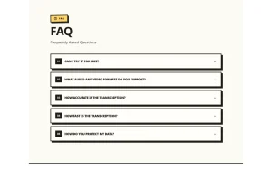 FastScribe pricing page with plans and prices — screenshot of the audio & voice AI tool, 2026-10-02