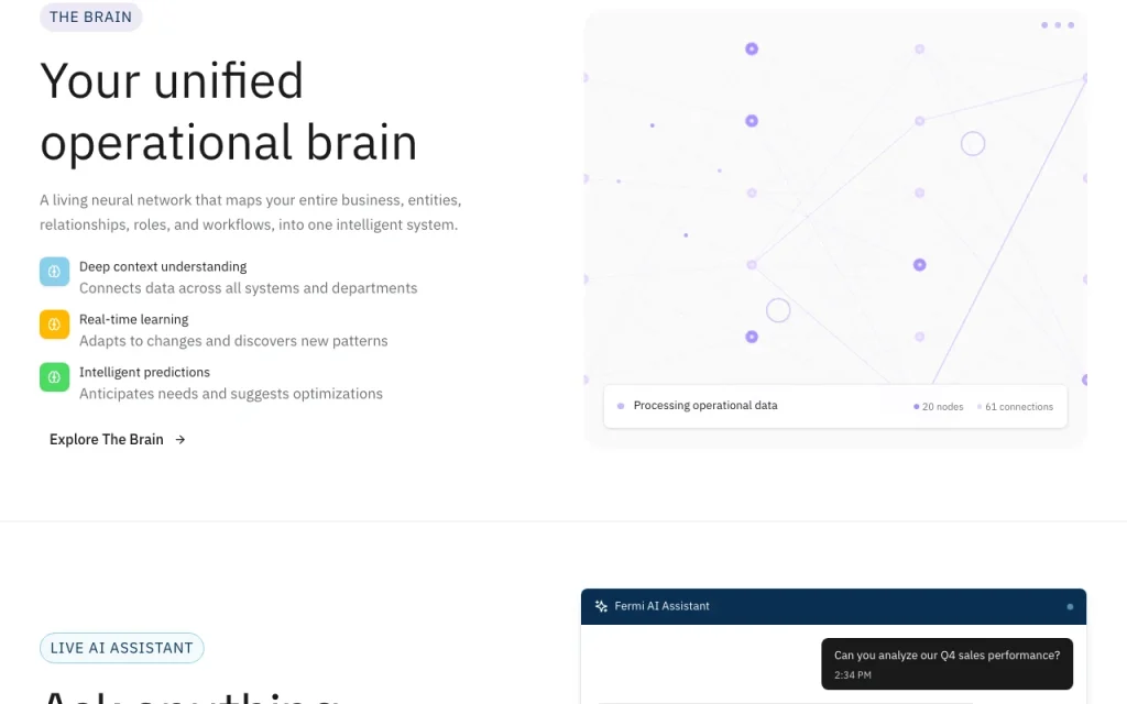 Fermi Dev homepage — screenshot of the productivity & writing AI tool, Oct 2, 2026
