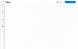 FigEditor homepage — screenshot of the image generation AI tool, 2026-10-01