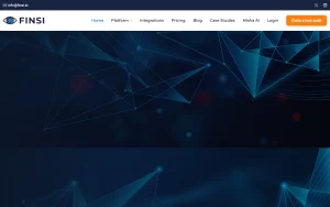 Finsi homepage — screenshot of the productivity & writing AI tool, 2026-10-02