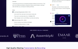 Fireflies.ai homepage — screenshot of the productivity & writing AI tool, 2026-10-05