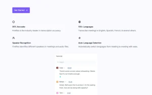 Fireflies.ai homepage — screenshot of the productivity & writing AI tool, 2026-10-05
