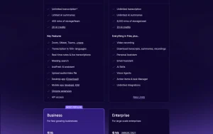 Fireflies.ai pricing page with plans and prices — screenshot of the productivity & writing AI tool, 2026-10-05