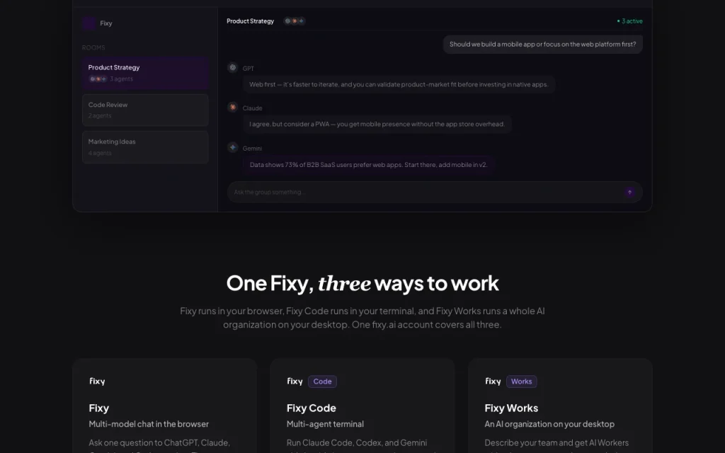 Fixy Preisseite mit Tarifen und Preisen – Screenshot des KI-Tools chat-assistenten, Oct 2, 2026
