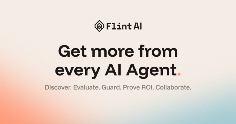 Capture d'écran de la page d'accueil de Flint AI (Flint CLI and Switch), outil d'IA programmation