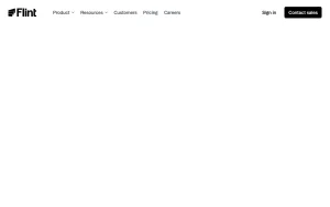Flint homepage page homepage screenshot, productivity & writing AI tool