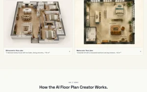 Floor Plan AI homepage — screenshot of the image generation AI tool, 2026-10-02