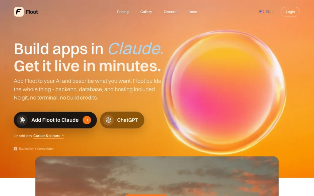 Floot Startseite – Screenshot des KI-Tools coding, Oct 2, 2026