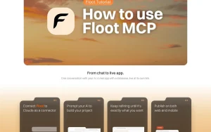 Floot homepage — screenshot of the coding AI tool, 2026-10-02