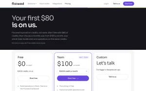 Floowed pricing page with plans and prices — screenshot of the productivity & writing AI tool, 2026-10-02
