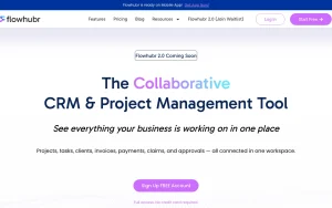 Flowhubr homepage — screenshot of the productivity & writing AI tool, 2026-10-02