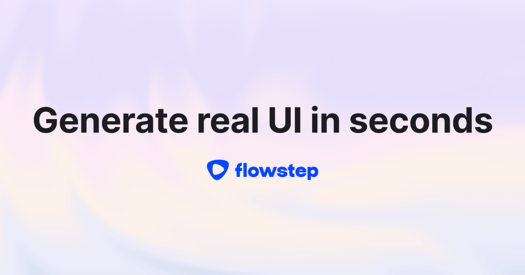 Flowstep homepage screenshot, coding AI tool