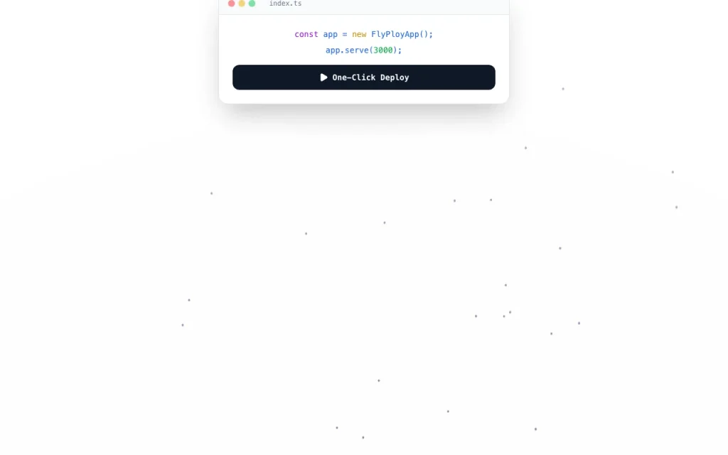 FlyPloy página principal — captura de pantalla de la herramienta de IA programación, Oct 2, 2026