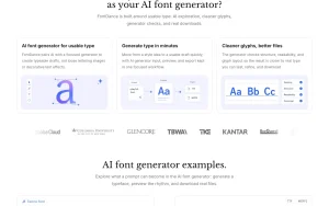 FontDance homepage — screenshot of the image generation AI tool, 2026-10-01