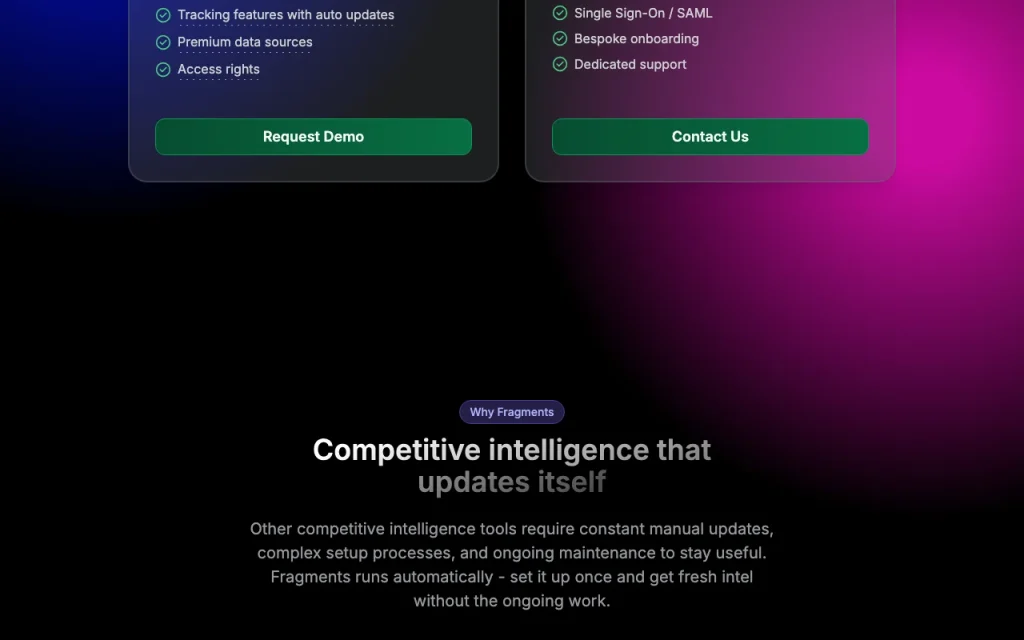 Fragments pricing page with plans and prices — screenshot of the research & search AI tool, Oct 2, 2026