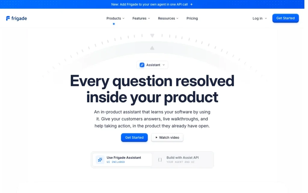 Frigade homepage — screenshot of the productivity & writing AI tool, Oct 1, 2026