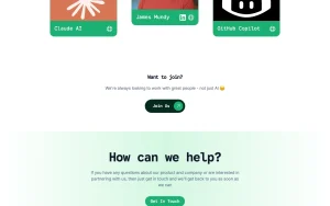 Gaffa about page — screenshot of the coding AI tool, 2026-10-02