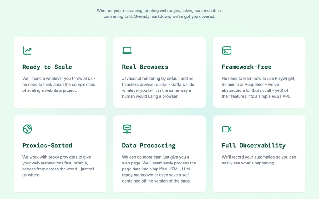 Gaffa homepage — screenshot of the coding AI tool, Oct 2, 2026