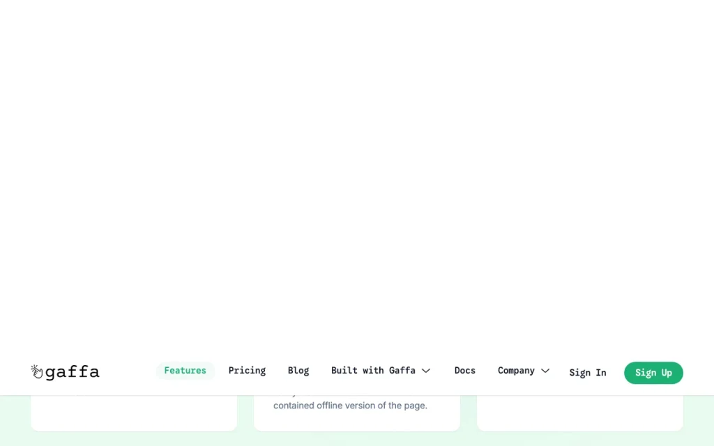 Gaffa pricing page with plans and prices — screenshot of the coding AI tool, Oct 2, 2026