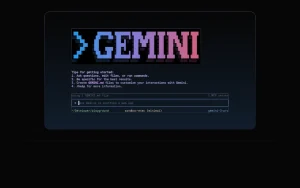 Gemini CLI homepage — screenshot of the coding AI tool, 2026-10-02