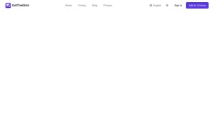 GetTheGists features page — screenshot of the research & search AI tool, 2026-10-02