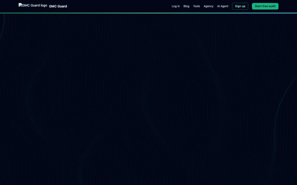 GMC Guard homepage screenshot, productivity & writing AI tool