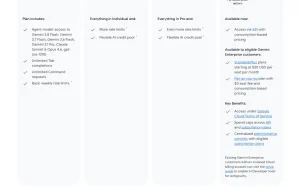 Google Antigravity pricing page with plans and prices — screenshot of the coding AI tool, 2026-10-02