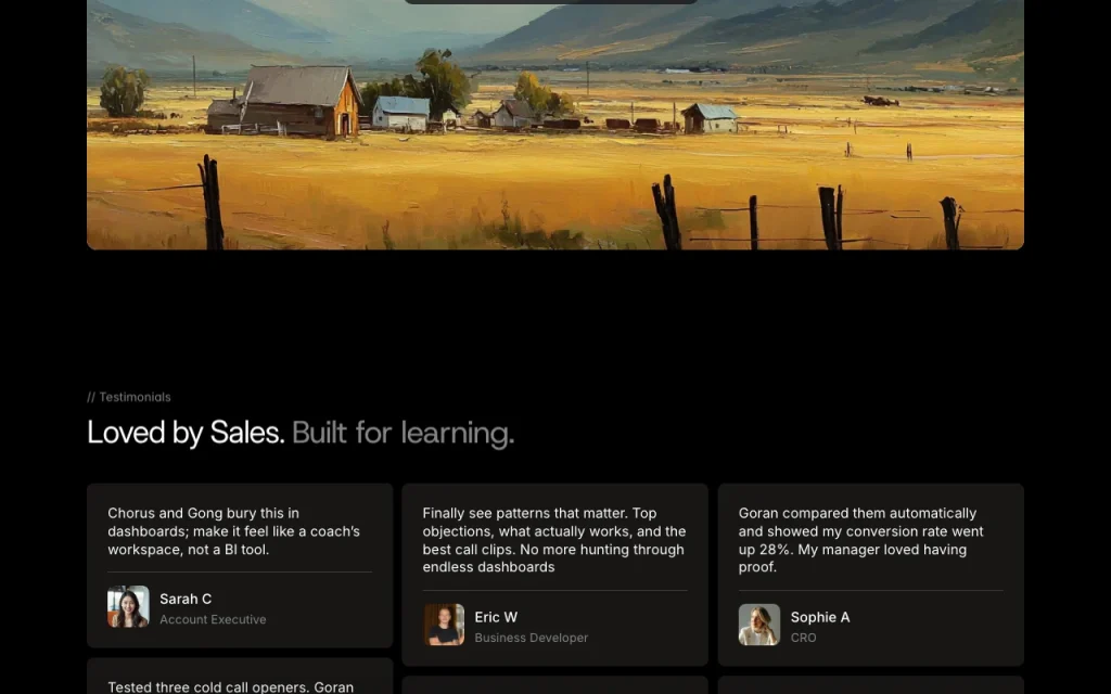Goran homepage — screenshot of the productivity & writing AI tool, Oct 2, 2026