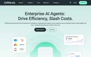 GPTBots.ai homepage — screenshot of the productivity & writing AI tool, 2026-10-02