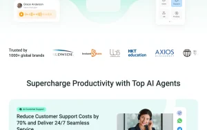 GPTBots.ai homepage — screenshot of the productivity & writing AI tool, 2026-10-02